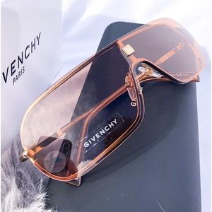 Givenchy Shield Rimless Brown/Bronze Sunglasses (89)